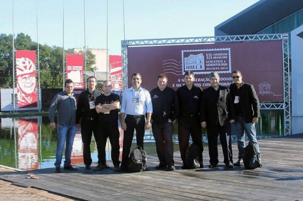 Equipe técnica em congresso médico no Pará. 